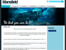 Tablet Screenshot of mansfieldsportsinstitut.dk